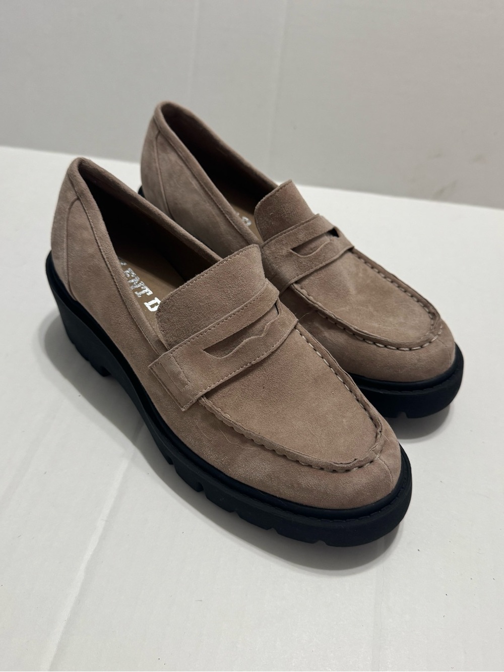 Silent D Women's Suede Platform Penny Loafers Size 37